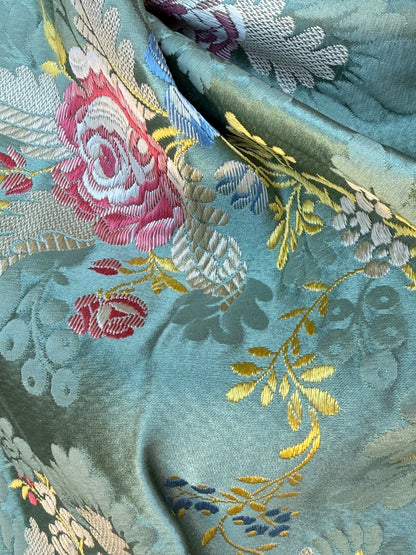 1 Berkbox101 24"x25" Scalamandre Tassinari &amp; Chatel St. Cloud Vert Green Floral Historic Silk MSRP USD3076/y