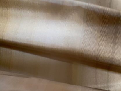 Prestigious Travers 100% Silk Taffeta Strie Shadow Stripe Beige Coffee Muted Grey Sage Green Brilliant MSRP USD290/Y