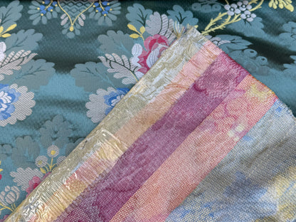 1 Berkbox101 24"x25" Scalamandre Tassinari &amp; Chatel St. Cloud Vert Green Floral Historic Silk MSRP USD3076/y