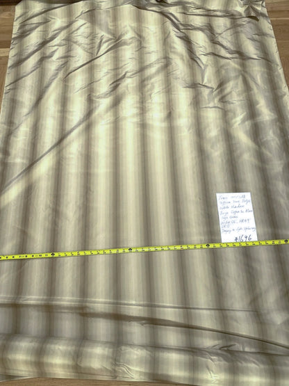 Prestigious Travers 100% Silk Taffeta Strie Shadow Stripe Beige Coffee Muted Grey Sage Green Brilliant MSRP USD290/Y