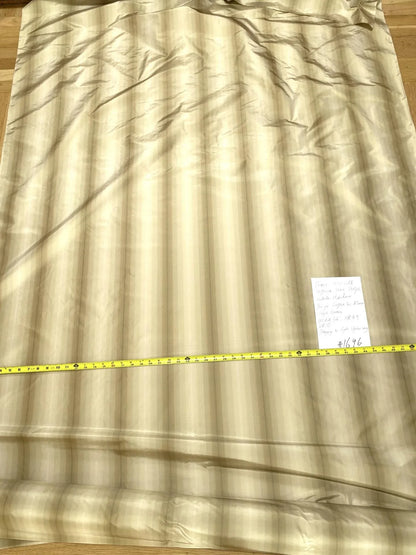 Prestigious Travers 100% Silk Taffeta Strie Shadow Stripe Beige Coffee Muted Grey Sage Green Brilliant MSRP USD290/Y