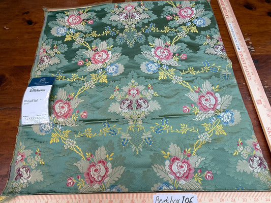 1 Berkbox101 24"x25" Scalamandre Tassinari &amp; Chatel St. Cloud Vert Green Floral Historic Silk MSRP USD3076/y