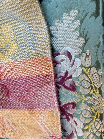 1 Berkbox101 24"x25" Scalamandre Tassinari &amp; Chatel St. Cloud Vert Green Floral Historic Silk MSRP USD3076/y