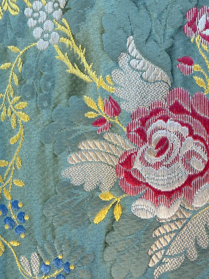 1 Berkbox101 24"x25" Scalamandre Tassinari &amp; Chatel St. Cloud Vert Green Floral Historic Silk MSRP USD3076/y