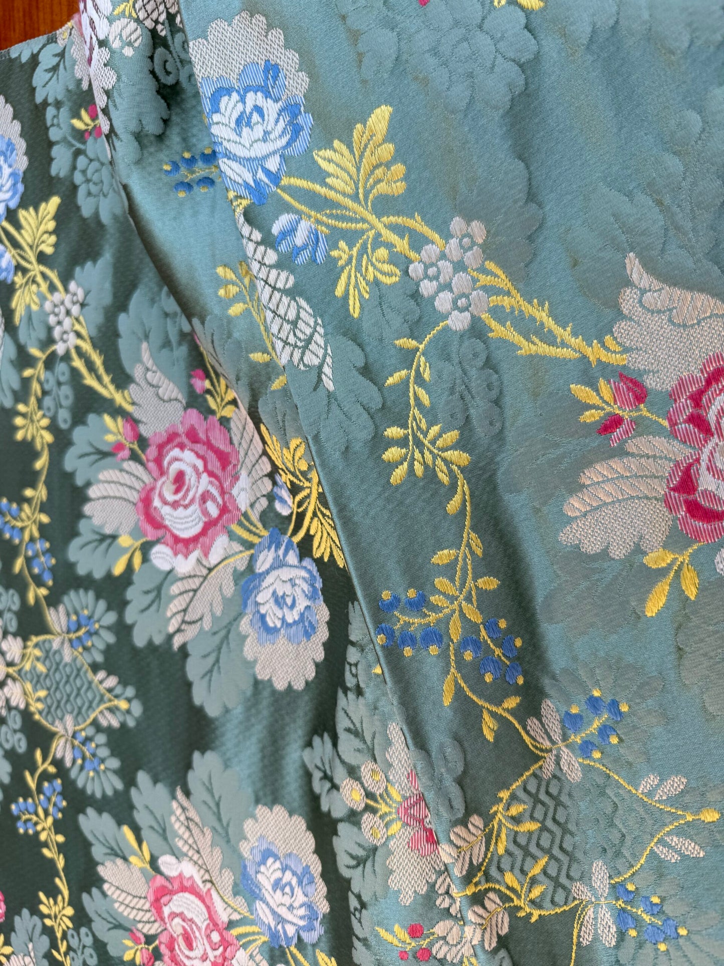 1 Berkbox101 24"x25" Scalamandre Tassinari &amp; Chatel St. Cloud Vert Green Floral Historic Silk MSRP USD3076/y