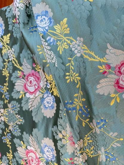 1 Berkbox101 24"x25" Scalamandre Tassinari &amp; Chatel St. Cloud Vert Green Floral Historic Silk MSRP USD3076/y