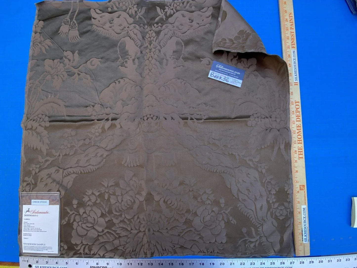 Scalamandre Gabriel Damask Silk - Brown