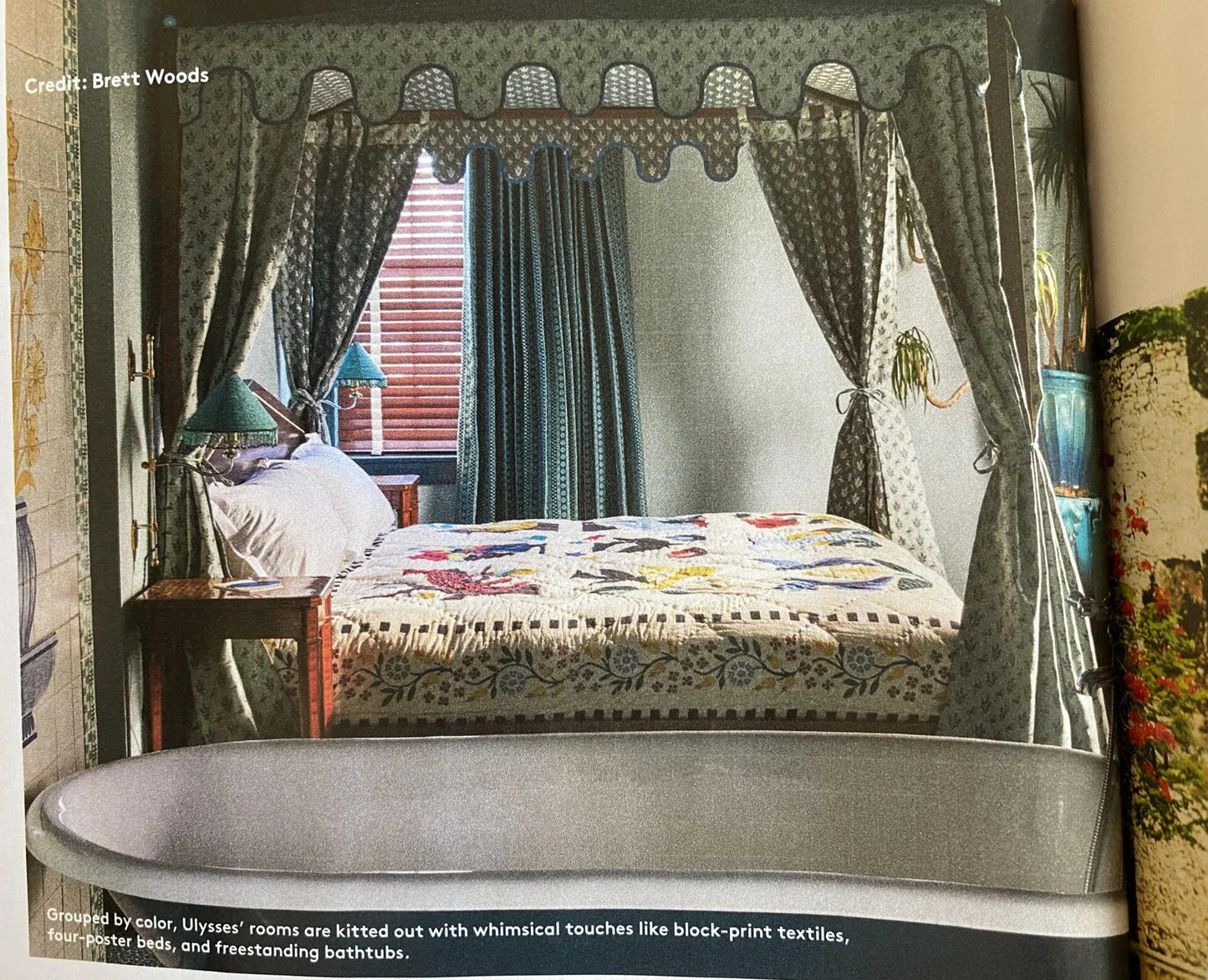 Scalamandre Fez Blue Mini Flowers Tree Crest Cotton Linen Chenille Fonthill Old World Weavers MSRP USD 208/Y