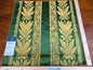 7 Berkbox106 24" x 25" Square Scalamandre Tassinari &amp; Chatel Lannes Bordure Myrte Green Gold Silk Floral Neoclassical Stripe MSRP USD2580/y