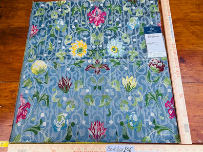 8 Berkbox106 24" x 24" Square Scalamandre Tassinari &amp; Chatel Paiva Nattier Blue Jacquard Floral Historic MSRP USD 1000+/y