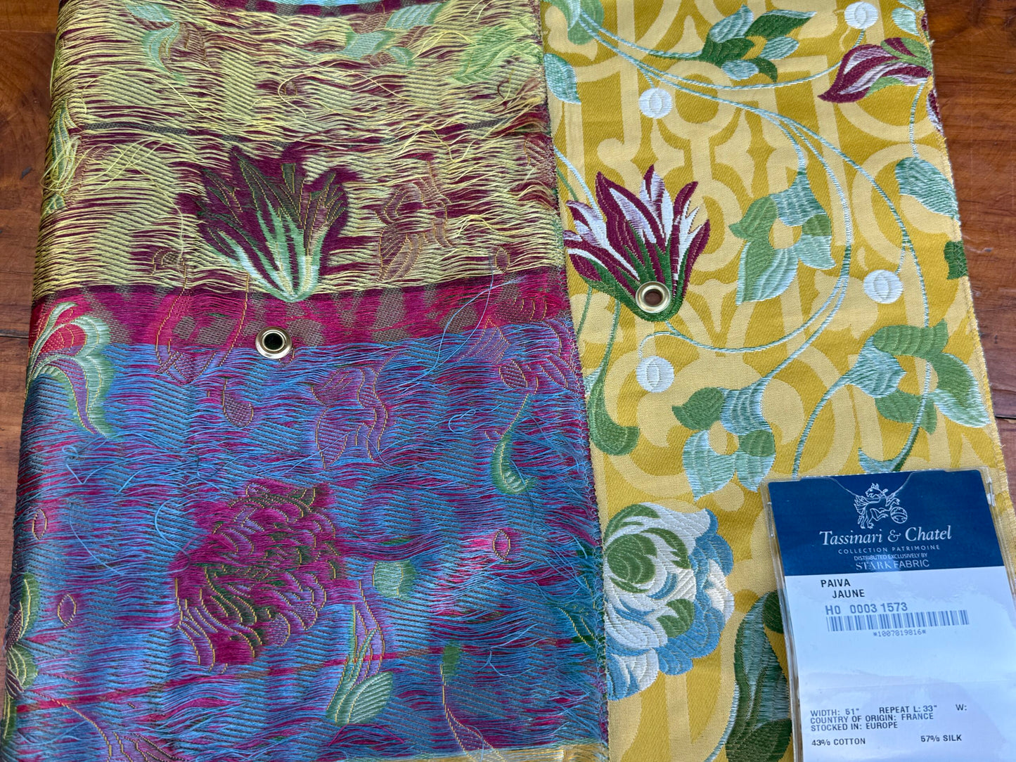 9 Berkbox106 16" x 23" Square Scalamandre Tassinari &amp; Chatel Paiva Jaune Yellow Jacquard Floral Historic MSRP USD 1000+/y