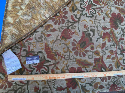 26 Berkbox36 Scalamandre Various 2.4Yds x59.5" Moldavia Stone Terracotta Heavy! Linen Cotton Tapestry MSRP USD 684/yard