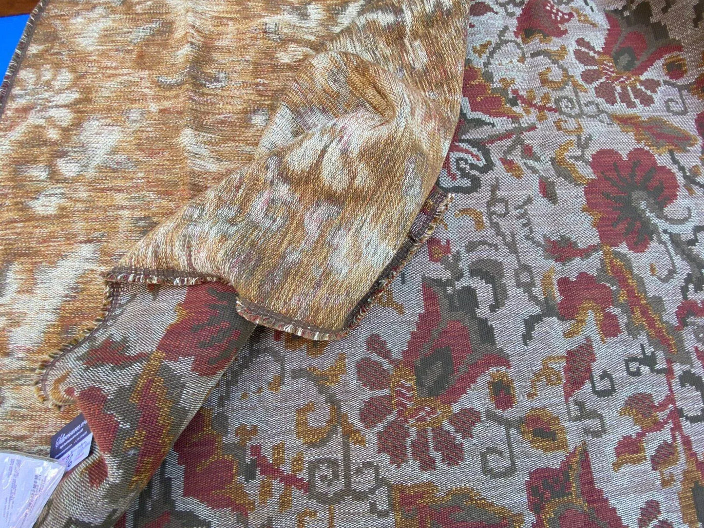 26 Berkbox36 Scalamandre Various 2.4Yds x59.5" Moldavia Stone Terracotta Heavy! Linen Cotton Tapestry MSRP USD 684/yard