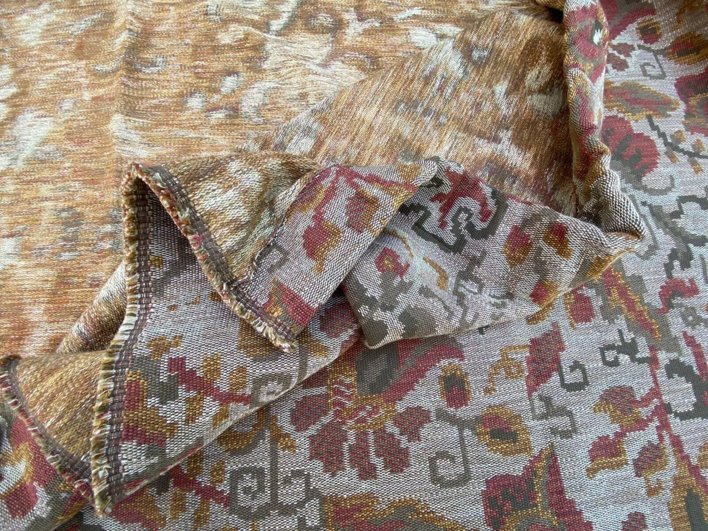 26 Berkbox36 Scalamandre Various 2.4Yds x59.5" Moldavia Stone Terracotta Heavy! Linen Cotton Tapestry MSRP USD 684/yard