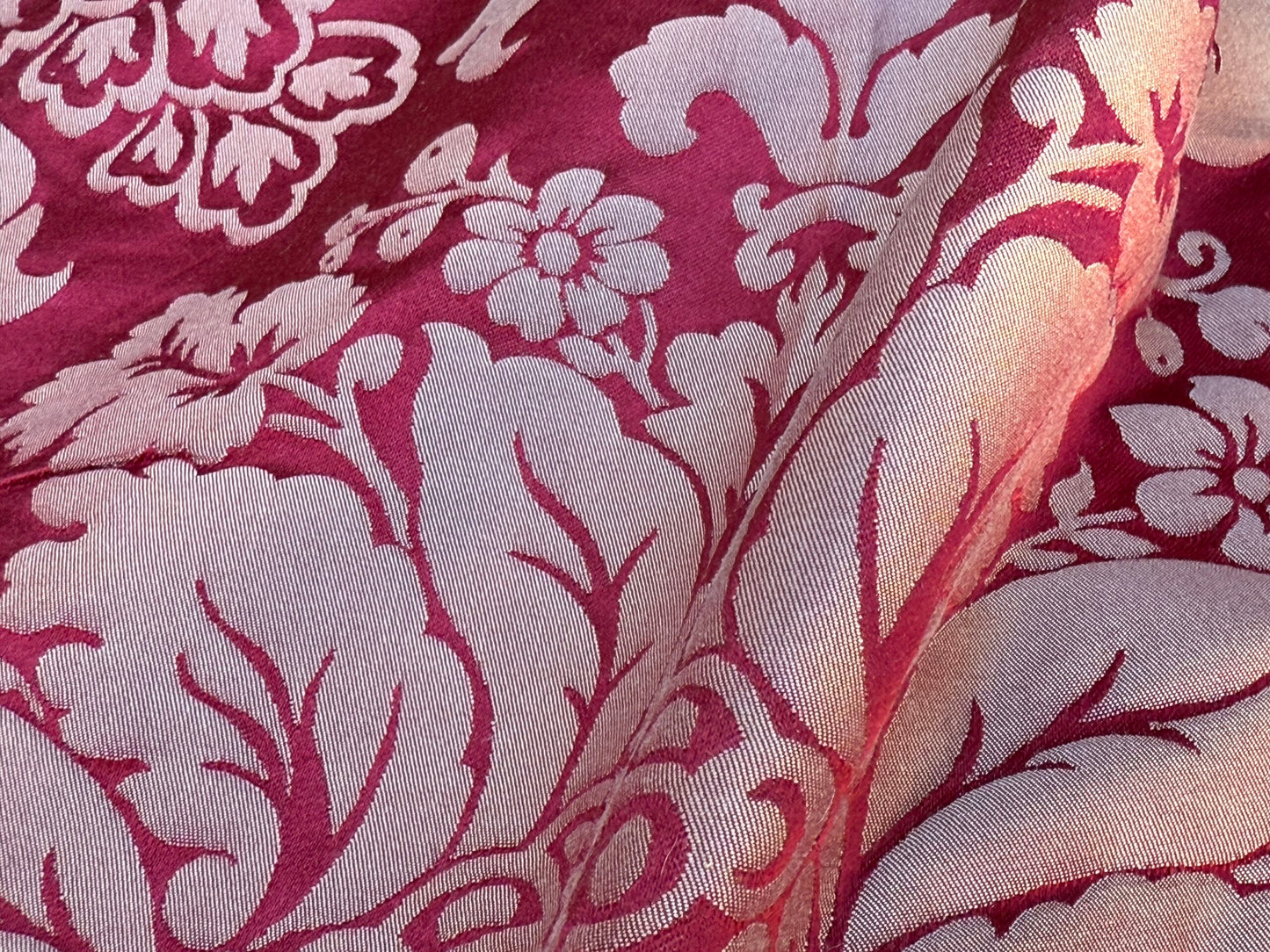 11 Berkbox106 17" x 18" Square Scalamandre Hayes House Red Damask Large Silk Cotton Renaissance Artichoke MSRP USD300+/y