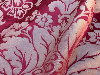 11 Berkbox106 17" x 18" Square Scalamandre Hayes House Red Damask Large Silk Cotton Renaissance Artichoke MSRP USD300+/y