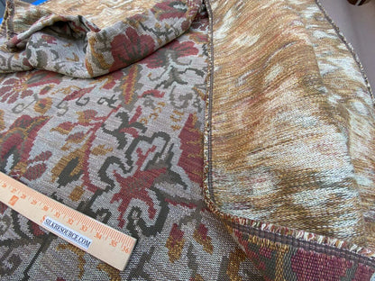 26 Berkbox36 Scalamandre Various 2.4Yds x59.5" Moldavia Stone Terracotta Heavy! Linen Cotton Tapestry MSRP USD 684/yard