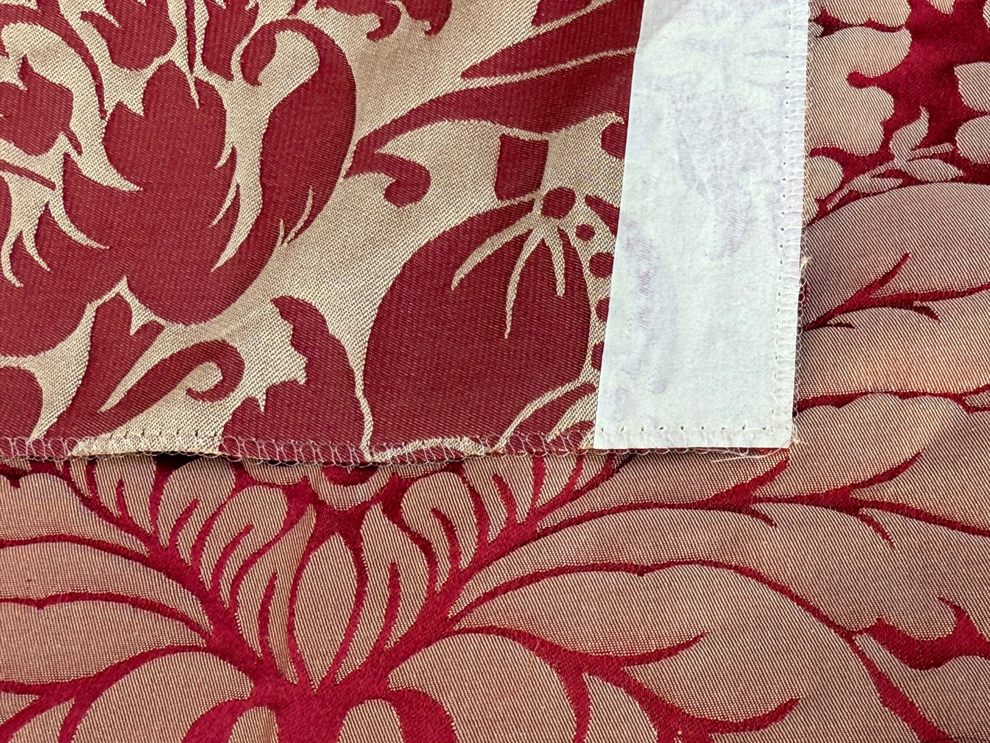 11 Berkbox106 17" x 18" Square Scalamandre Hayes House Red Damask Large Silk Cotton Renaissance Artichoke MSRP USD300+/y