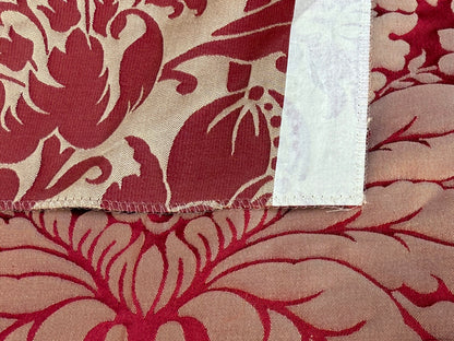 11 Berkbox106 17" x 18" Square Scalamandre Hayes House Red Damask Large Silk Cotton Renaissance Artichoke MSRP USD300+/y