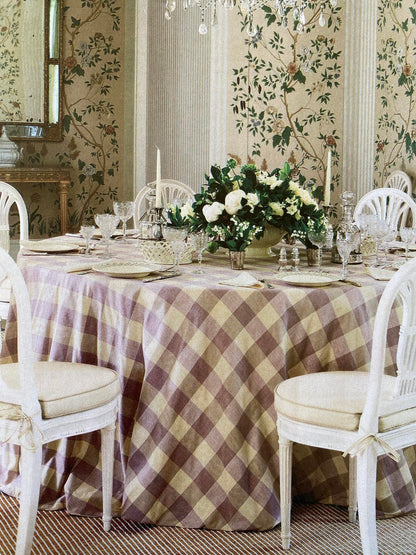 Scalamandre Astor Plaid Indigo Blue Cotton Silk MSRP USD 300/Y by yard