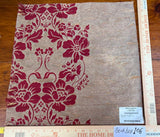 13 Berkbox106 17" x 18" Square Scalamandre Broche Damask Yellow/Red Silk Linen Floral Botanical