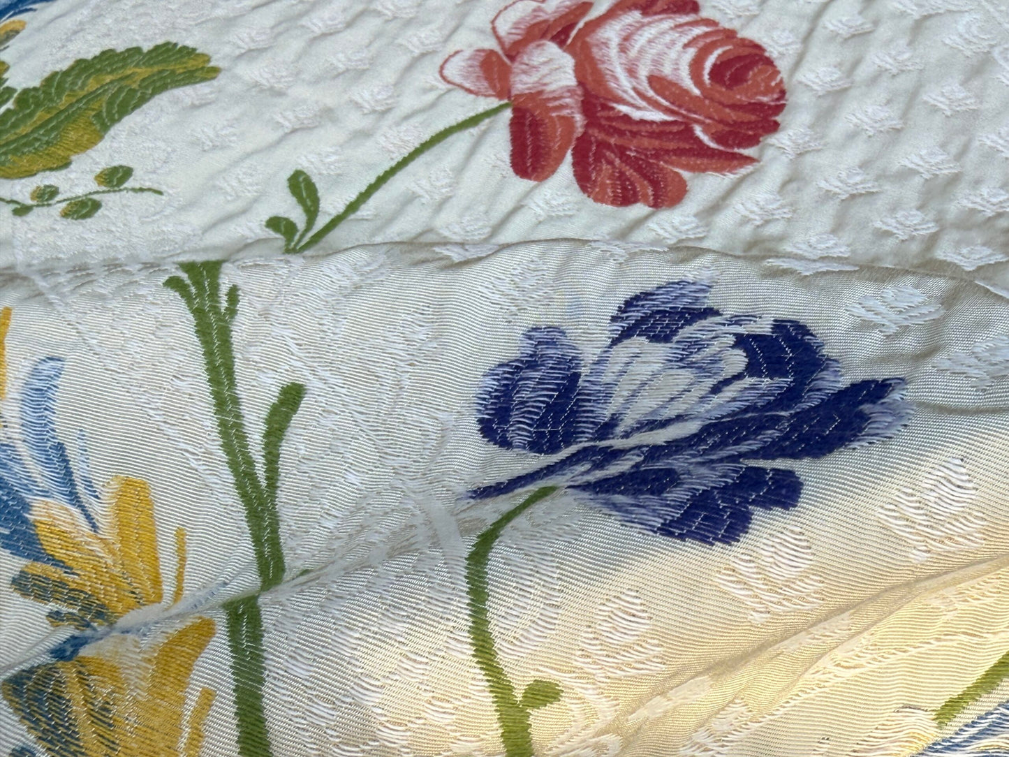 15 Berkbox106 Square Scalamandre Seasons Light Rose and Green on Beige Rose Floral Foliage French Lampas MSRP USD 624/y