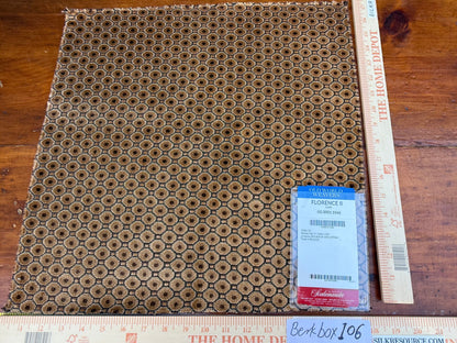17 Berkbox106 Square Scalamandre Florence II Cafe Brown Dots Circle Geometric MSRP USD492/y
