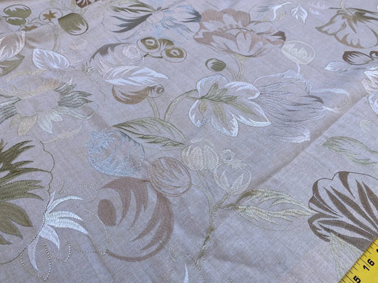 5 Berkbox37 Length Scalamandre Mostar Pale Neutrals Flower Power Embroidery 1.25y MSRP USD 294/Y (copy)