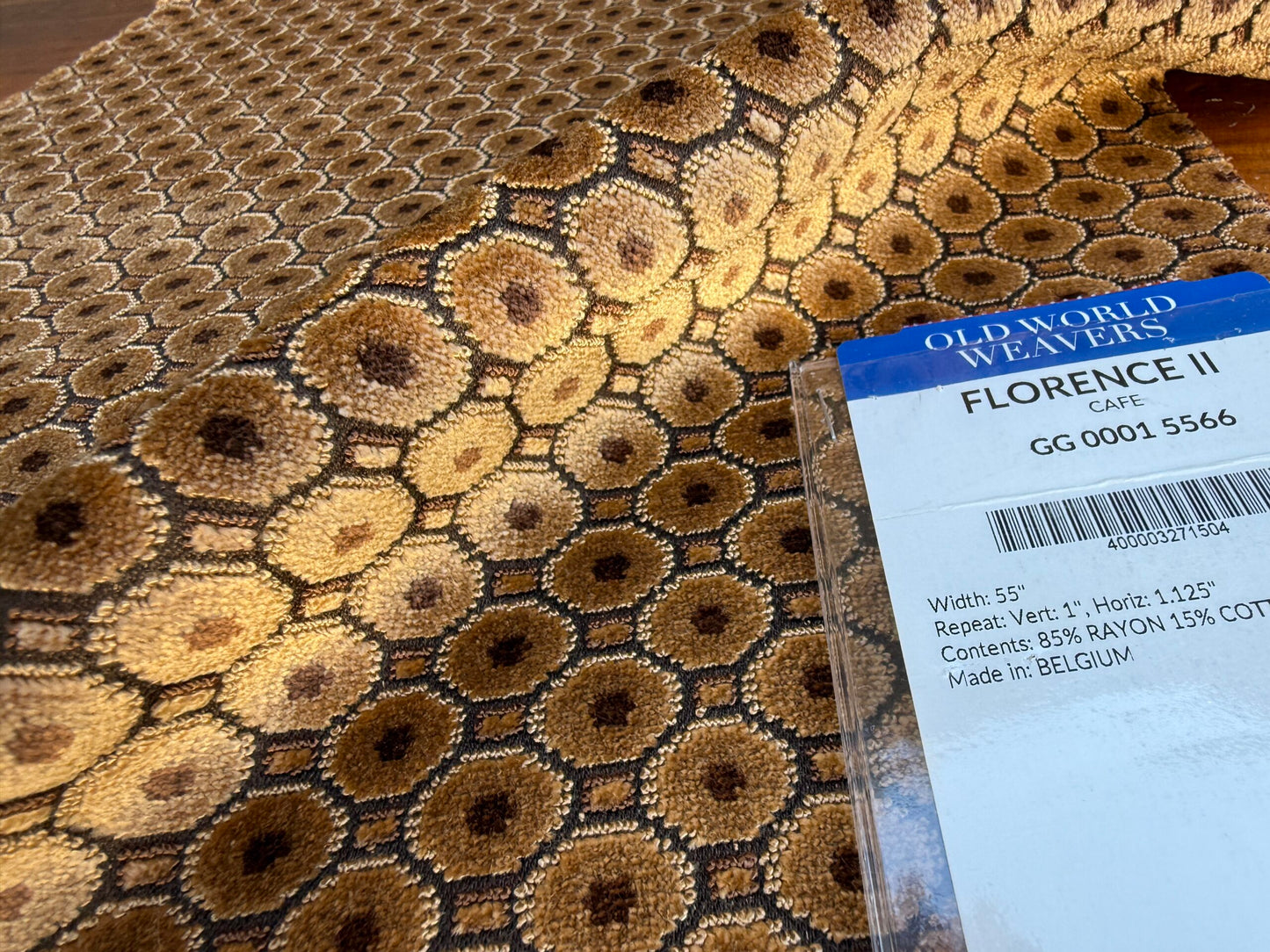 17 Berkbox106 Square Scalamandre Florence II Cafe Brown Dots Circle Geometric MSRP USD492/y