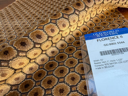 17 Berkbox106 Square Scalamandre Florence II Cafe Brown Dots Circle Geometric MSRP USD492/y