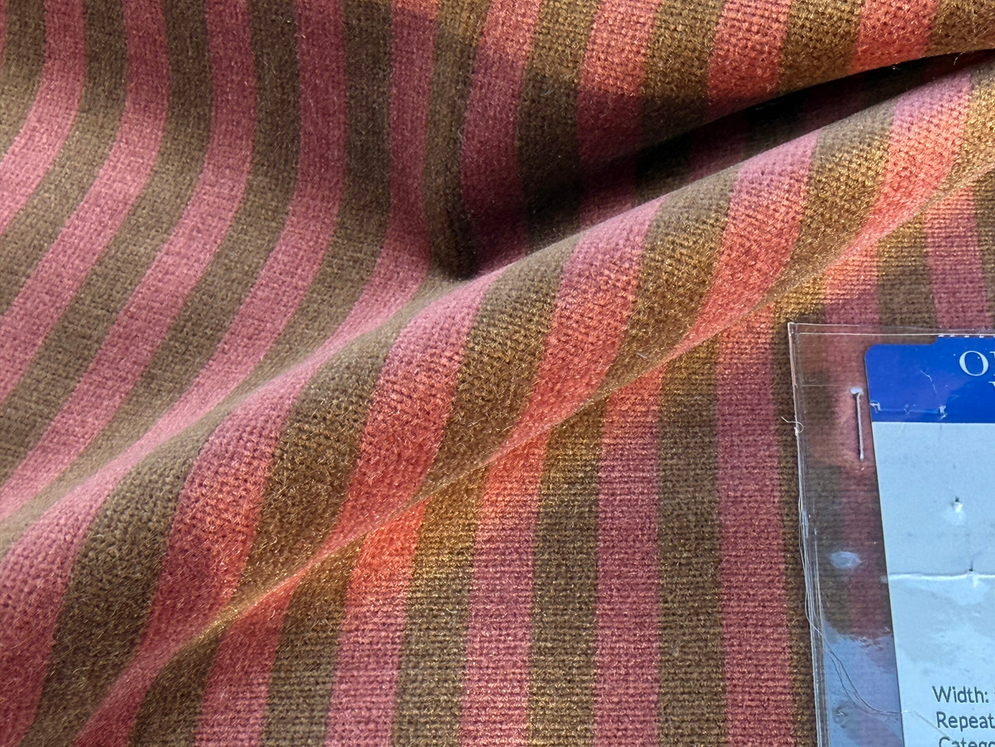 27 Berkbox106 18" x 18" Square Scalamandre Old World Weavers Colline Redwood Red Stripe Velvet