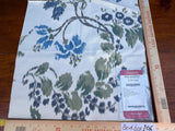 32 Berkbox106 18" x 18" Square Scalamandre Kew Gardens Blues on Ivory - Cus Green Blue Floral Botanical