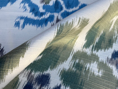 32 Berkbox106 18" x 18" Square Scalamandre Kew Gardens Blues on Ivory - Cus Green Blue Floral Botanical