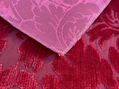 38 Berkbox106 17" x 17" Square Scalamandre Stan Hwet Silk Velvet Damask Special Red Velvet