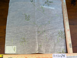 40 Berkbox106 17" x 17" Square Scalamandre Nirali Endive Dreamy Silk Linen Sheer with Embroidery Green on White Floral Silk Linen MSRP USD 238/y