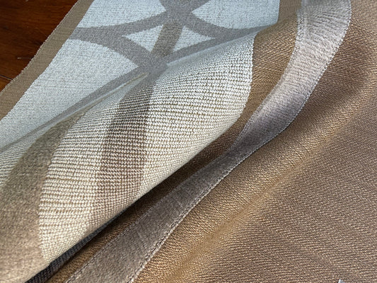 46 Berkbox106 18" x 18" Square Scalamandre Old World Weavers Palatina Velvet Birch Brown Stripe Velvet MSRP USD 224/y