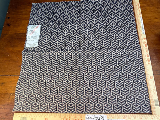 49 Berkbox106 26" x 26" Square Scalamandre Old World Weavers Axial Aubergine Purple White Diamond Ogee Geometric Small Scale MSRP USD 246/y