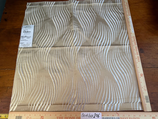 52 Berkbox106 17" x 26" Square Scalamandre Old World Weavers Via Della Spiga Sand Beige Abstract Graphic