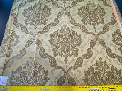 Scalamandre Claudina Ingot Silk Damask - Luxurious Drapery &amp; Upholstery Fabric - 2.4 Yards