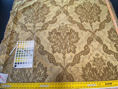 Scalamandre Claudina Ingot Silk Damask - Luxurious Drapery &amp; Upholstery Fabric - 2.4 Yards