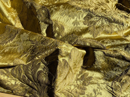 Scalamandre Claudina Ingot Silk Damask - Luxurious Drapery &amp; Upholstery Fabric - 2.4 Yards