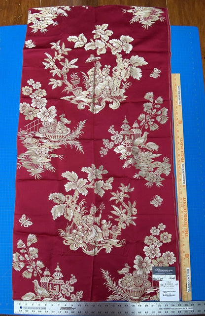 3 Berkbox39 Tassinari &amp; Chatel Scalamandre Jardin Chinois Rouge Red Silk Brocade MSRP USD 1000+/panel (copy)