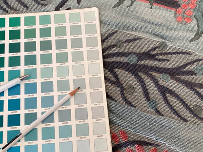 Designer Cut Velvet Le Foret Tree Fairy Tale Teal Blue Hot Pink Silky