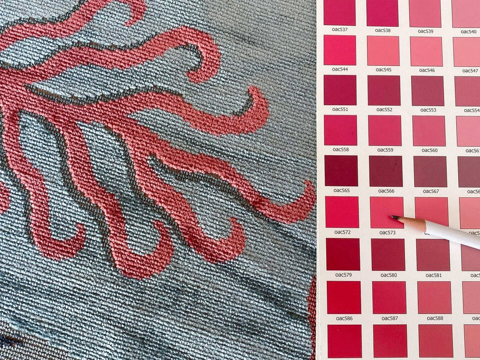 By Yard Designer Cut Velvet Le Foret Tree Forest Fairy Tale Teal Blue Hot Pink Silky