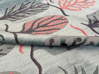 Designer Cut Velvet Le Foret Tree Fairy Tale Teal Blue Hot Pink Silky