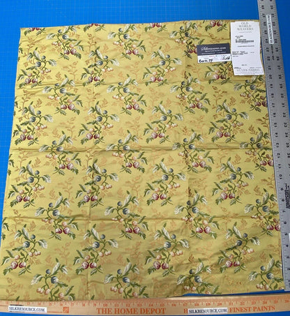 5 Berkbox39 Scalamandre Old World Weavers Silk Villa Erba Yellow Gold MSRP USD 808/Y