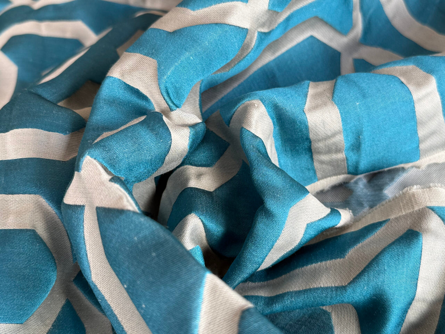 2 Berkbox107 2.4yards x 55"w  Scalamandre Old World Weavers Piazza Del Duomo Silk Linen Teal Blue White Marco Foresti Collection MSRP USD 600+/y