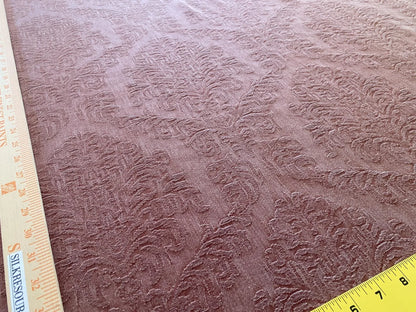 Ralph Lauren Carmine Red Raspberry Stoned Washed Linen Damask in Renaissance Medallion