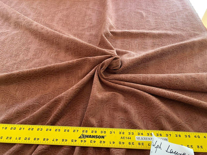 By Yard Ralph Lauren Carmine Red Raspberry Stoned Washed Linen Damask in Renaissance Medallion