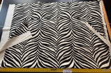 5 Berkbox107 1.7yards x 57"w Scalamandre Singita Black And White Zebra Animal Skin Embroidery Wool MSRP 306yard